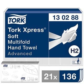 TORK Pappershandduk H2 Adv 2-lg 213x320mm