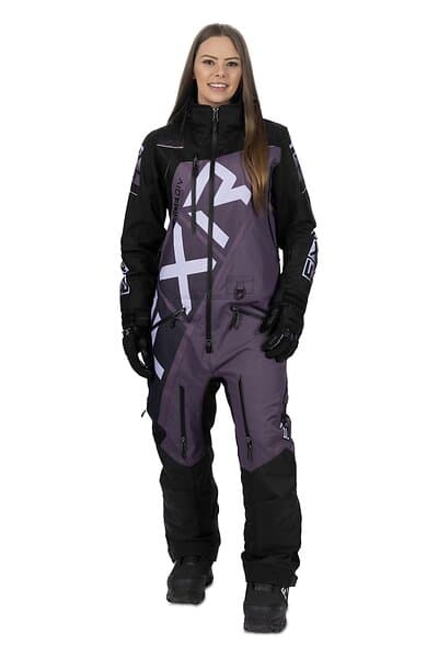 FXR CX F.A.S.T. Fodrad Monosuit Dam Svart-Muted Grape