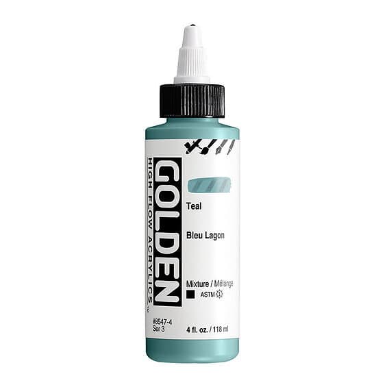 Golden Artist High Flow Acrylics 118ml – Teal #8547 series 3
