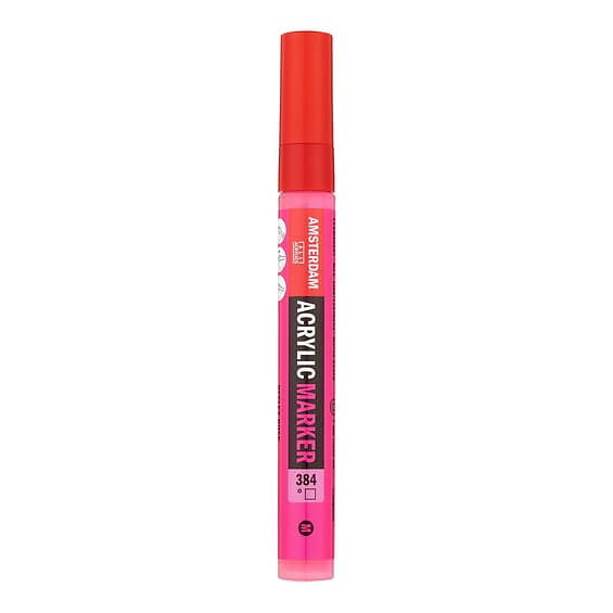 Amsterdam akrylmarker 4 mm Reflex Rose 384 – UV, UV-färg