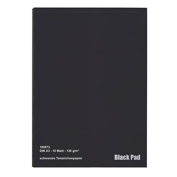 Ritblock Svart Black Pad A3
