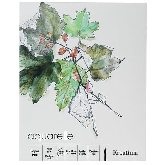 Kreatima akvarellblock 24x30 cm, 20 ark – 300 grams ytvikt