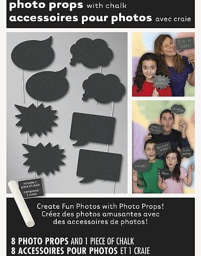 8 st Chalkboard Selfie/Fotoeffekter Skriv vad du vill! Inklusive 1 bit krita
