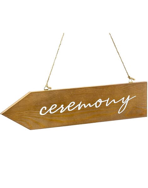 Ceremony Träskylt 36x7 cm
