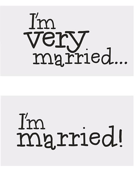 Im Married/Im Very Married 2 stk Fotoeffekter