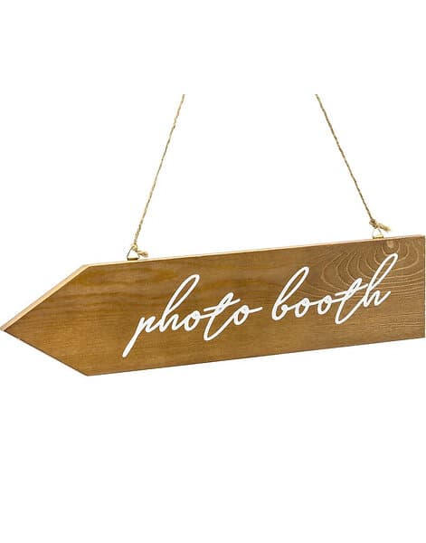 Photo Booth Träskylt 36x7 cm