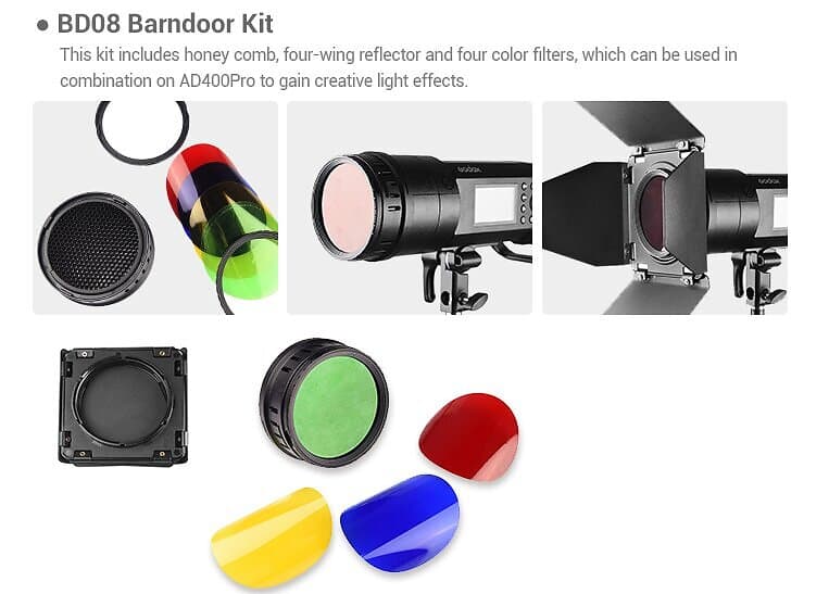 Godox BD-08 BARNDOOR KIT TILL AD400PRO