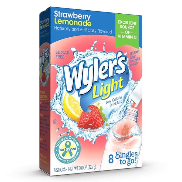 Wylers Light Singles To Go Strawberry Lemonade