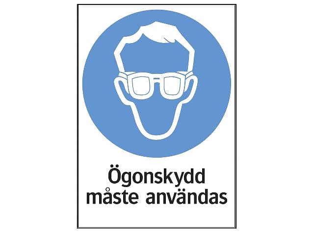 Skylt 35-2614 210X297 MM Ögonskydd måste användas