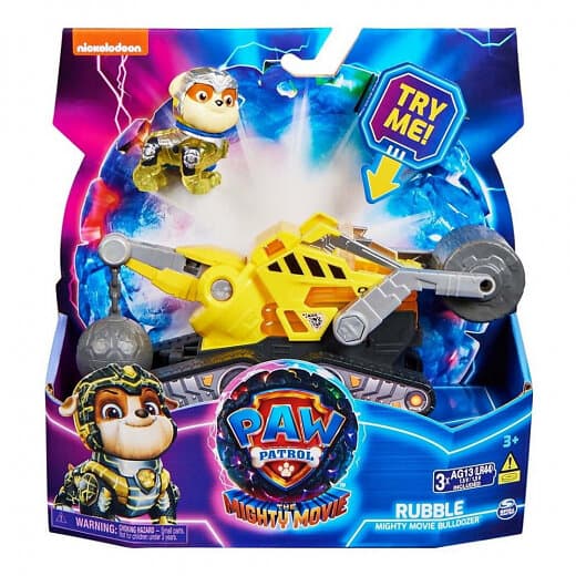 Spin Master Paw Patrol The Mighty Movie Rubble Mighty Movie Bulldozer