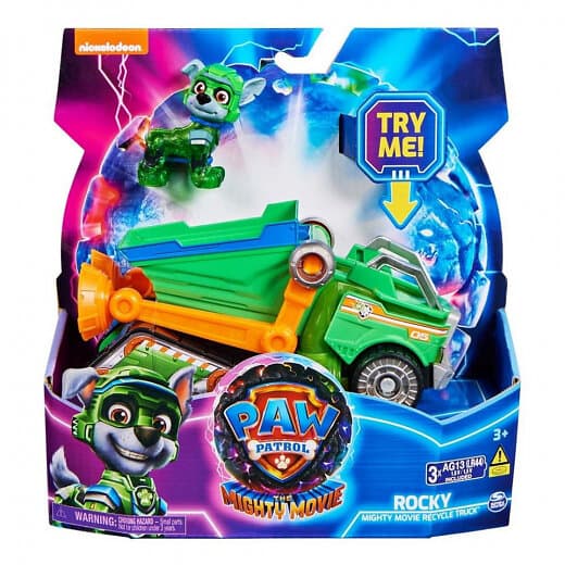 Spin Master Paw Patrol The Mighty Movie Rocky Mighty Movie Recycle Truck