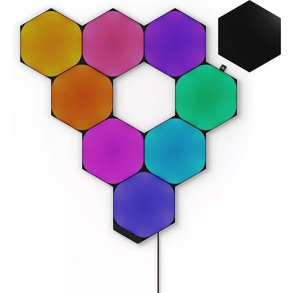 Nanoleaf Shapes Hexagons Ultra Svart Starter Kit 9 Paneler