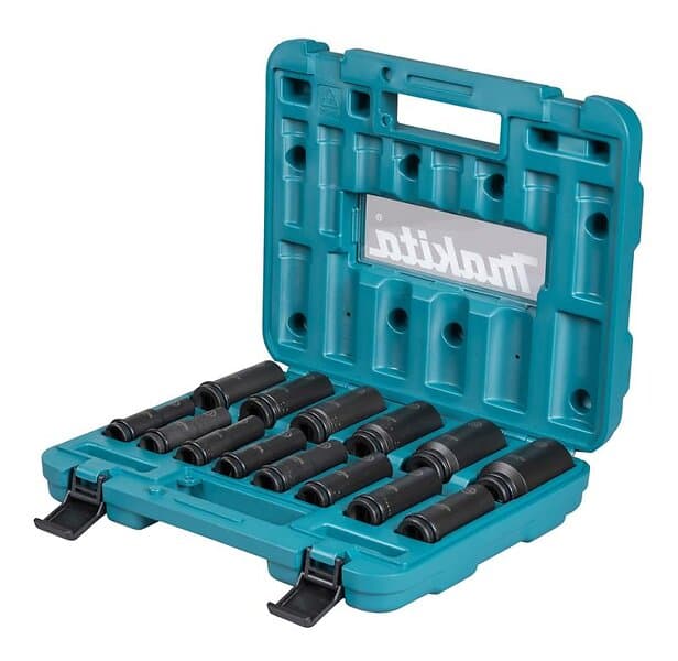 Makita Krafthylssats 14-del 1/2" impact BLACK
