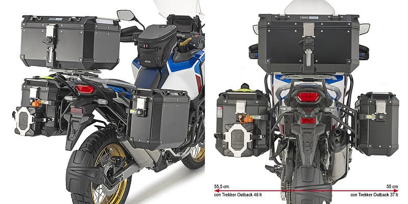 Givi Monokey Cam-side Side Cases Pannier Holder Honda Crf 1000l Africa Twin Adventure Sports 20 Svart