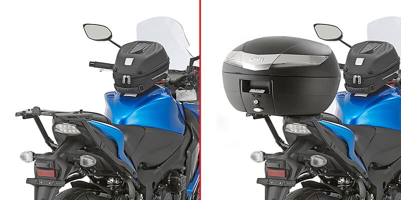 Givi Monokey/monolock Top Case Rear Rack Suzuki Gsx S1000f/gsx S1000 Svart