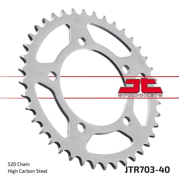 Jt Sprockets Silver 520 Jtr703.40 Steel Rear Sprocket 40t