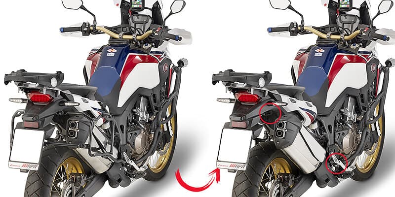 Givi Monokey/retro Fit Rapid Release Side Case Holder Honda Crf1000l Africa Twin Svart