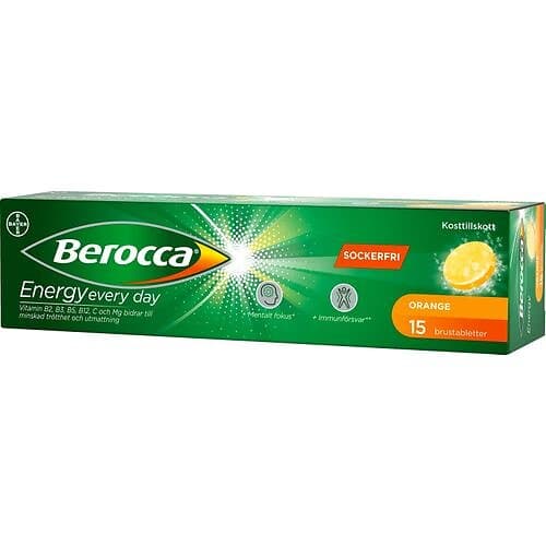 Berocca Energy Orange Kosttillskott Brustabletter 15 St