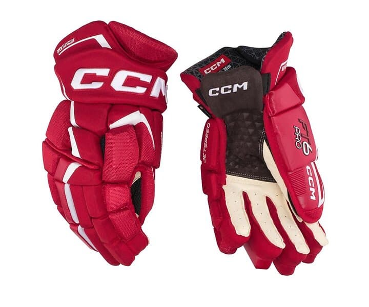 CCM Hockeyhandskar Jetspeed FT6 Pro Jr Red/White