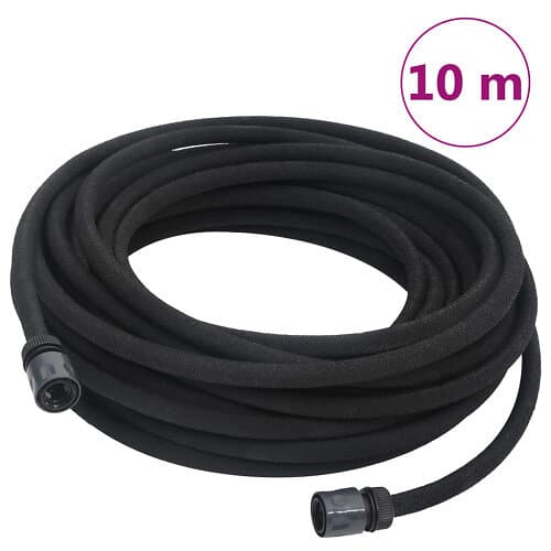 vidaXL Fuktslang svart 0,6" 10 m gummi
