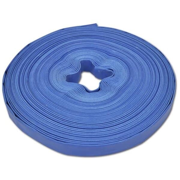 vidaXL Platt slang 50 m PVC 1" vattenleverans