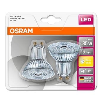 Osram Lampa GU10 LED PAR16 2,6W 2700K 230 lumen 2-pack