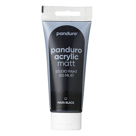 Panduro Acrylic akrylfärg, matt 100ml – Mars black