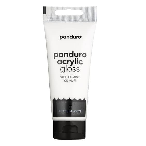 Panduro Acrylic akrylfärg, blank 100ml – Titanium white