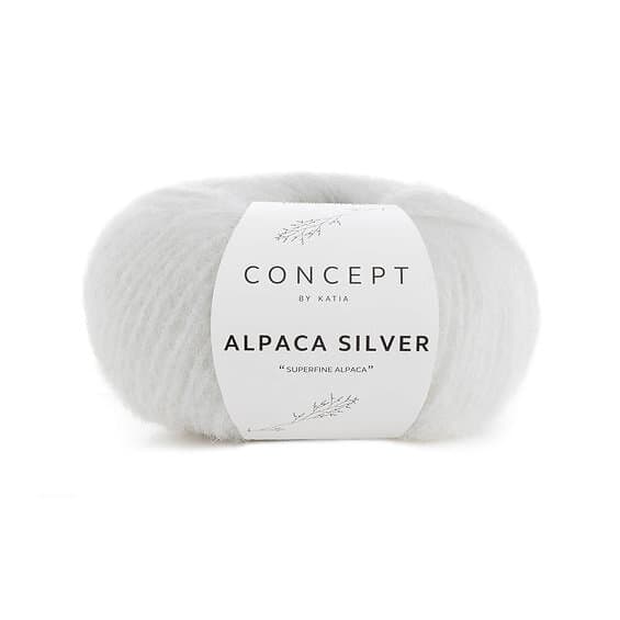 Katia Garn Alpaca silver 25g vit