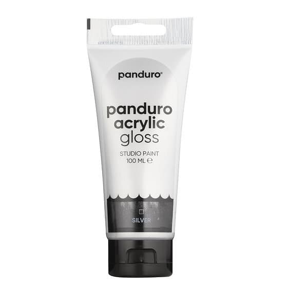 Panduro Acrylic akrylfärg, blank 100ml – Silver