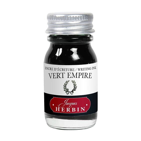 Bläck Herbin Fountain Ink 10ml, för reservoarpennor – mörkgrön vert empire