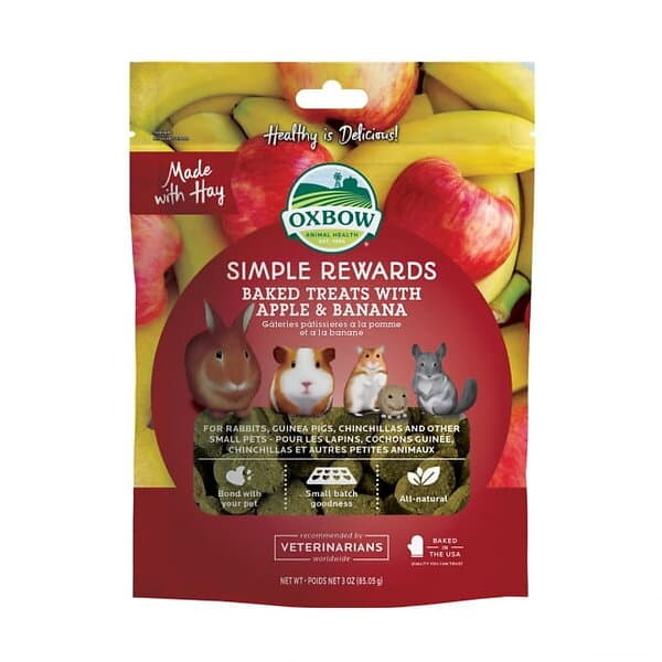 Simple Oxbow Rewards Baked Treats with Apple & Banana 85g