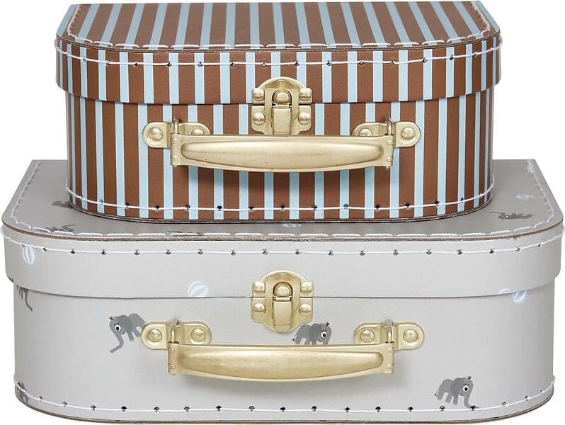 OYOY Mini Suitcase Elephant & Stripe Förvaringsväska