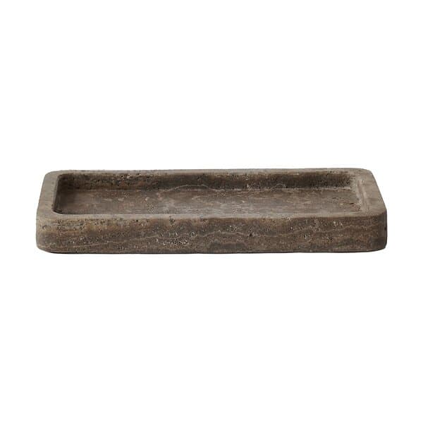 Tell Me More Travertine dekorationsbricka 13x25 cm