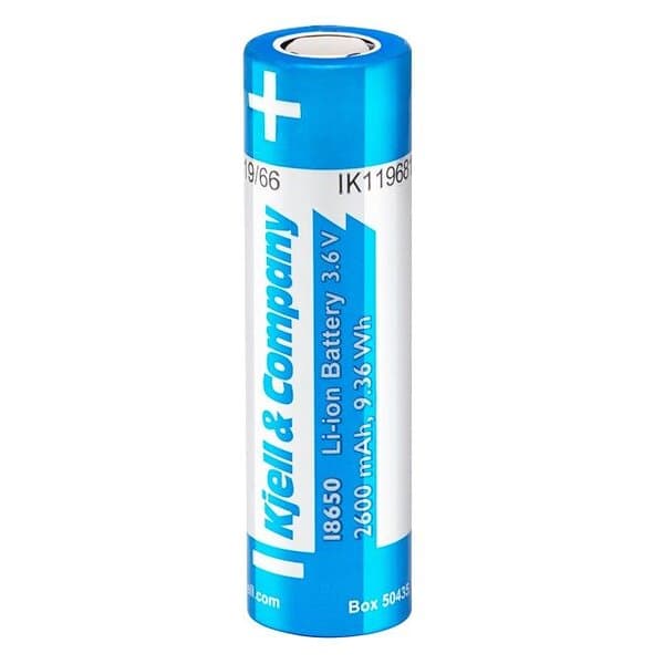 Kjell & Company 18650 Flat Top Li-ion-batteri 3,6 V 2600 mAh