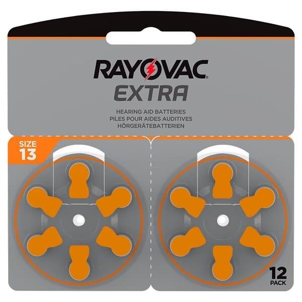 Rayovac Hörapparatsbatterier Orange ZA13 12-pack