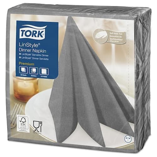 TORK Servett LinStyle Grå 39x39 cm