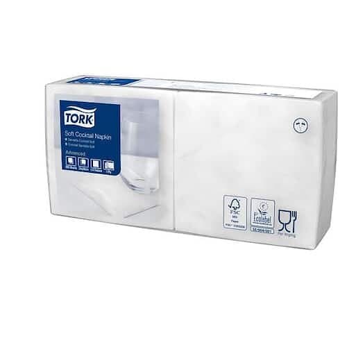 TORK Servett Vit 3-lgr, 24x24cm 200/FP