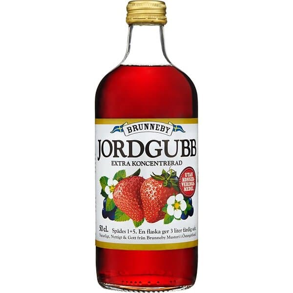 Brunneby Jordgubb Extra Koncentrerad Saft 50cl
