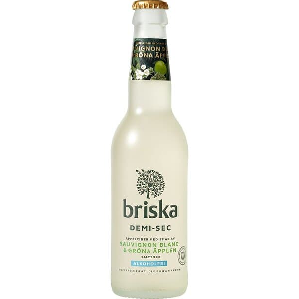 Briska Demi-Sec Sauvignon Blanc & Gröna Äpplen Alkoholfri 33cl