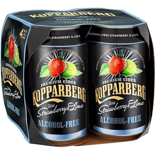 Kopparberg Strawberry&Lime Alkoholfri 4x33cl inkl pant