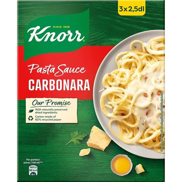 Knorr Pastasås Carbonara 3x2,5dl