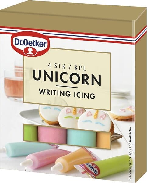 Dr Oetker Dr. Unicorn Writing Icing 4st