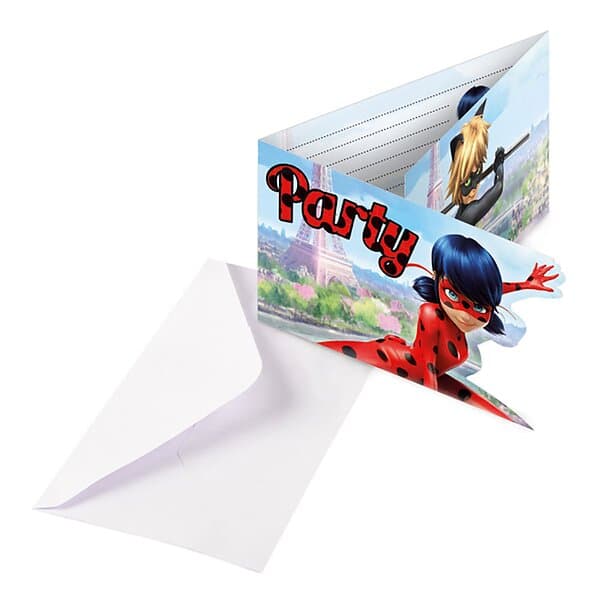 Amscan Inbjudningskort Ladybug 8-pack