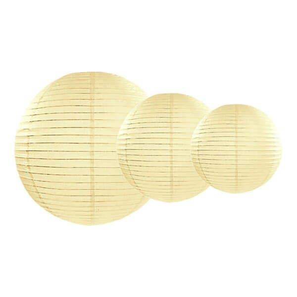 PartyDeco Rislampa Vaniljvit 35 cm