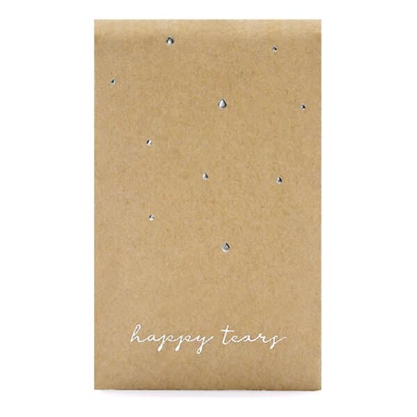 PartyDeco Näsdukar Happy Tears Silver 10-pack