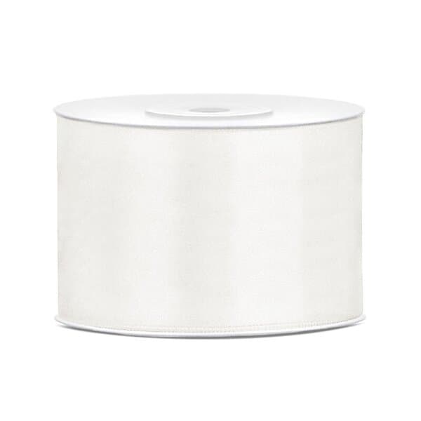 PartyDeco Satinband Vaniljvit 50 mm x 25 m