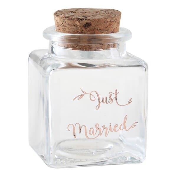 Santex Glasburk med Kork Just Married 1-pack