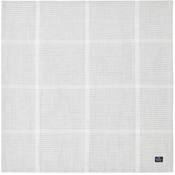 Lexington - Servett Cotton/Linen Pepita Check Napkin - Vit - 50X50