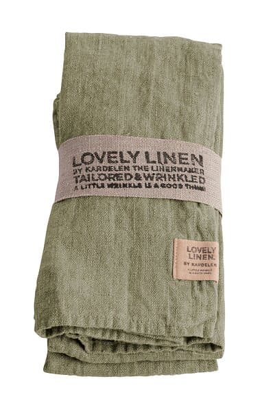 Lovely Linen Servett 4-pack Grön 45X45